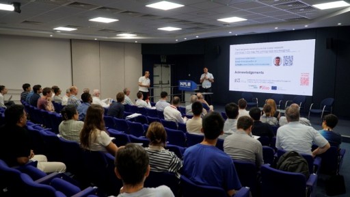 Audience attending a technical presentation at NPL